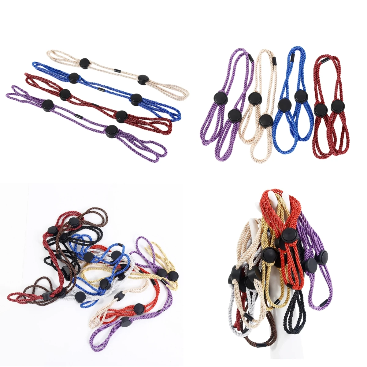    Algemas de Algodão para Mãos e Pernas, Várias Cores, para Jogos de Casal, Bondage, Cosplay e Adereços de Palco - Moda 2026