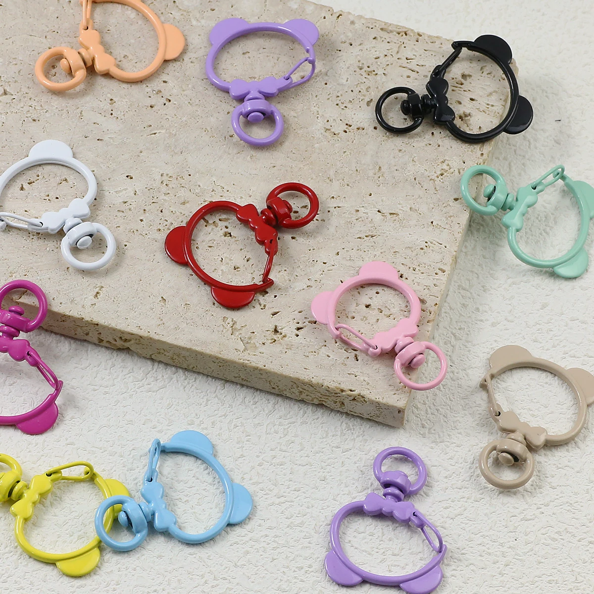 36mm Colorful Bear Lobster Buckle Zinc Alloy Clasp 3-9PCS