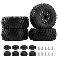DashRC Truck Wheels Tires Set, 12mm 14mm 17mm Hex Replaceable Tires for 1/10 RC Truck Slash 2WD 4x4 Arrma Senton Losi Upgrades
