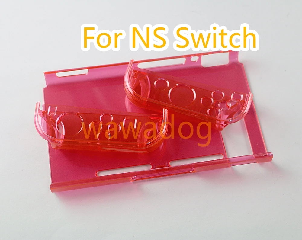 8sets Dockable Protective Crystal Case Clear Hard PC Cover Anti-Scratch Shockproof Shell for Nintendo Switch