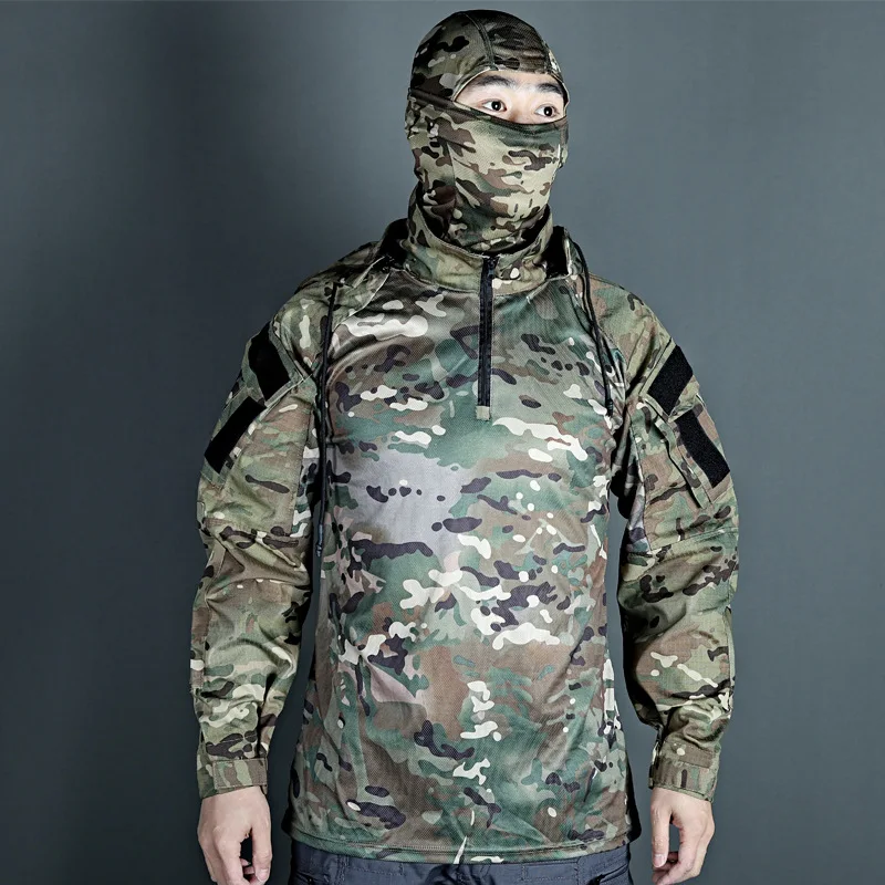 Camo Long Sleeved Hooded 5th Generation Tactical Frog Suit Outdoor Training Military Operations Hunting Outdoor Hunting Clothin