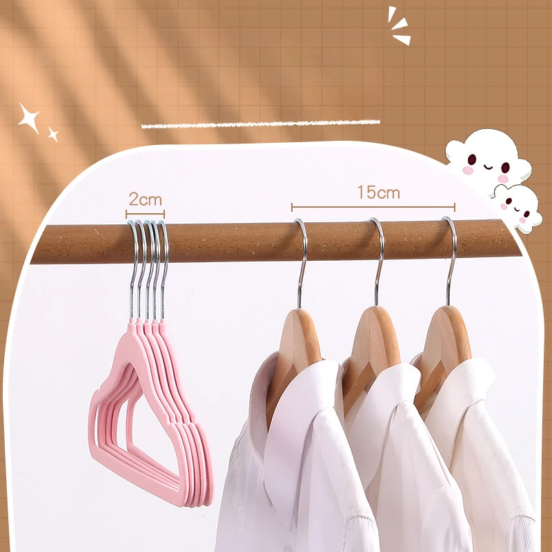 10PCS 30CM Plastic Hanger Organization Flocking Hanger Non-slip Velvet Hanger Home Clothing Store Hangers for Clothes pants