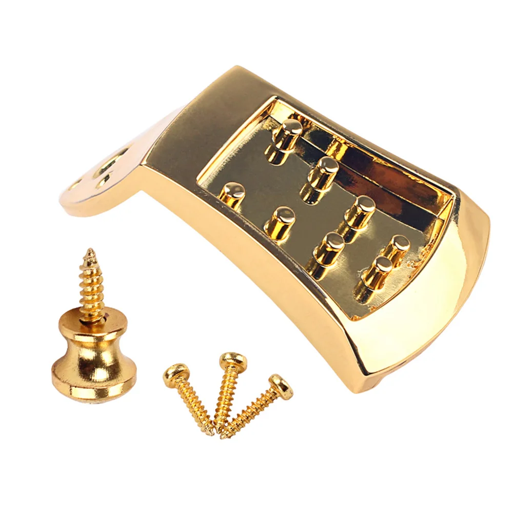 

Triangle Plated 8-String Mandolin Tailpiece with Screws for Guitar Maker and Part Replacement Plated Tailpiece