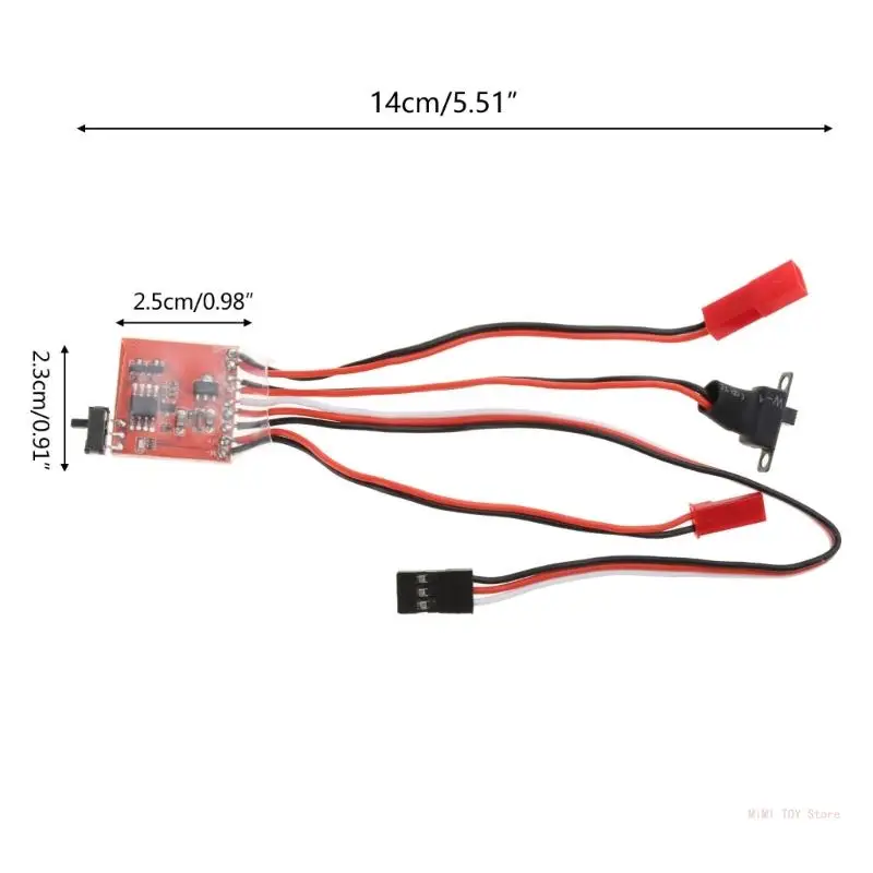 Geborstelde elektrische snelheidsregelaar met remfunctie 20A voor 1/24 auto Ondersteunende 130/180/260/280/380 motoren