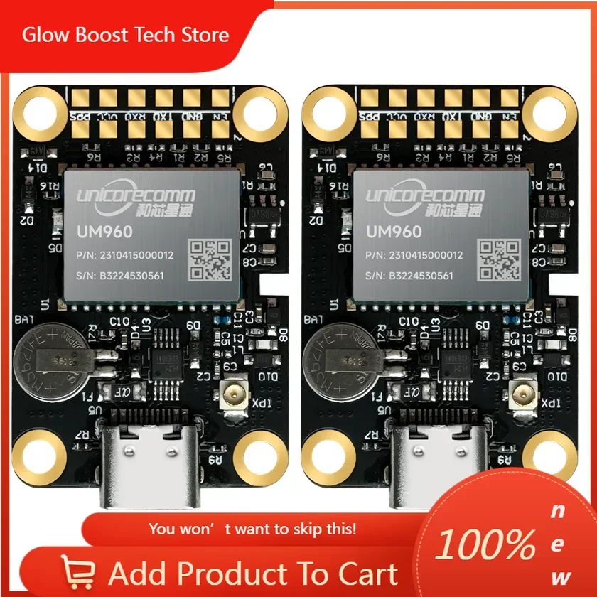 

GBWTRTK-960 Module UM960 Development Board BDS/GPS/GLONASS/Galileo/QZSS High-Precision Centimeter-Level Differential RTK 20Hz