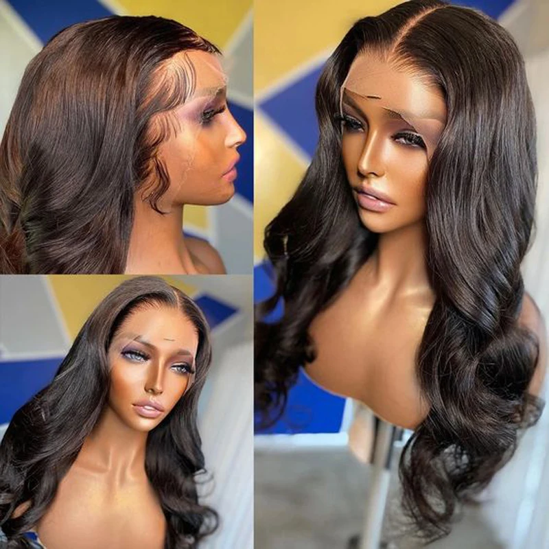 

Soft 26 inch Body Wave Long 180% Density Lace Front Wig For Black Women Babyhair Preplucked Natural Hairline Glueless Daily