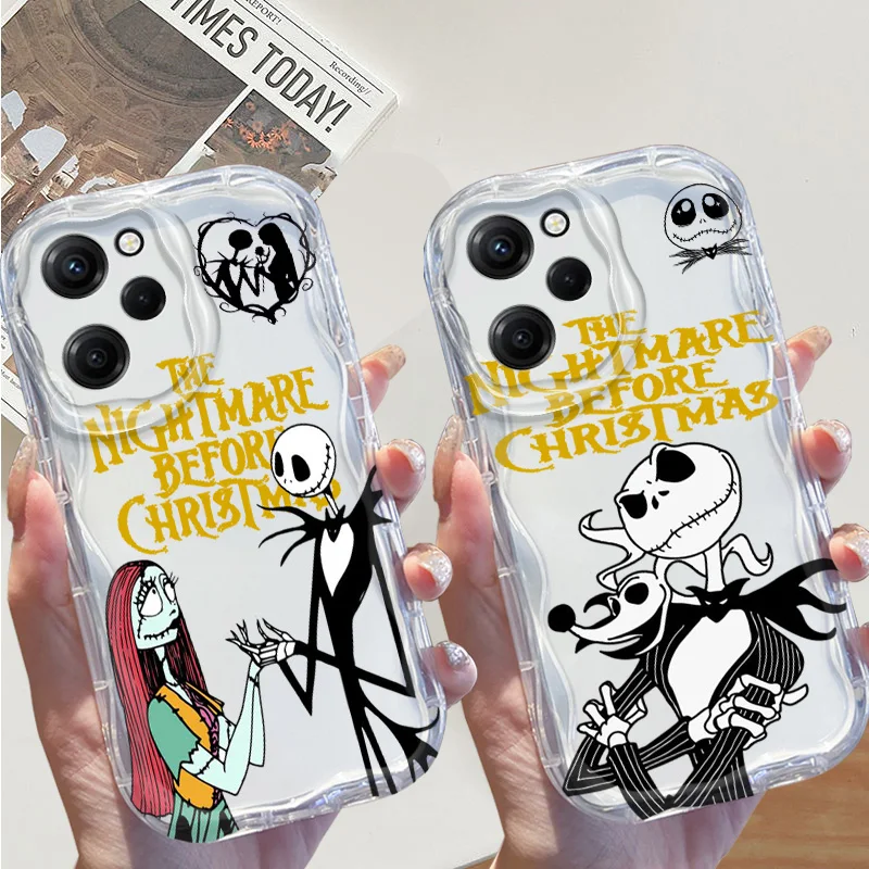 The Nightmare Before Christmas Cream Phone Case For Xiaomi Redmi 13 12 10 9 A1 A2 A3 K50 40 30 AT A C i X S Pro Plus Funda Soft