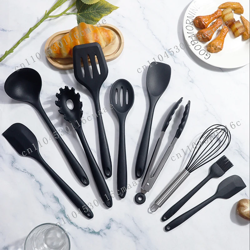 

10-Piece Lightweight and Durable Silicone Cookware Set Eco-Friendly Kitchen Essentials with Durable Silicone Utensils