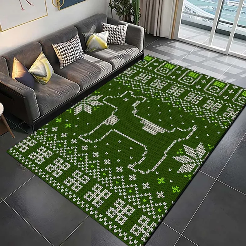 

Crystal Velvet Puppy Design Dragon Printed Area Rug for Bedroom And Living Room Home Decoration, Non-Slip Mat for Bedsid