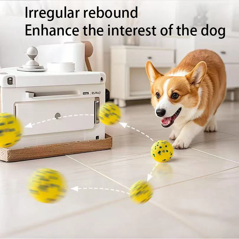 Neuer 6,5/7,5/8,5 cm Haustierspielzeugball - ETPU Popcorn-Spielzeug - Kaubar für Hunde - Zahnreinigung für Hunde - Magischer Durchbohrerball für Hunde