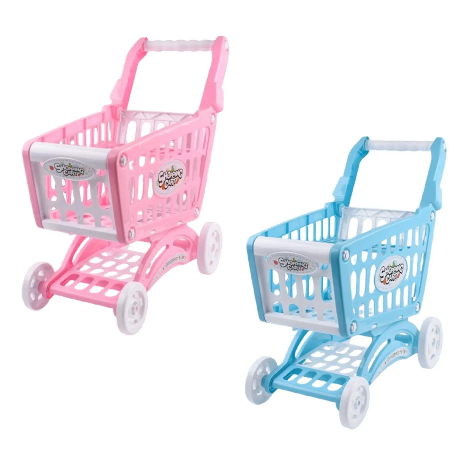 Kids Shopping Cart Trolley Supermarket Handcart Pretend Play Set, Early Educational ,Grocery Carts Toy for Ages 3 and up Gift