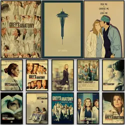 New Greys Anatomy Style Posters  Nostalgia Anime Kraft Paper  Cartoon Cafe Home Room Decor  Wall Art Prints
