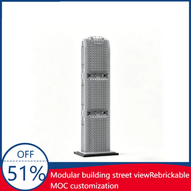 2157PCS 1:800 Scale Pearl River Tower Guangzhou China Architecture Building Blocks City Landmark Custom Puzzle Model Toy Gifts