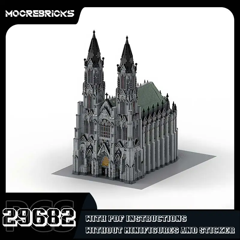 World Famous Architecture Cologne Cathedral Assembly Building Blocks Set Urban Landmark Model Educational Bricks Display Toy