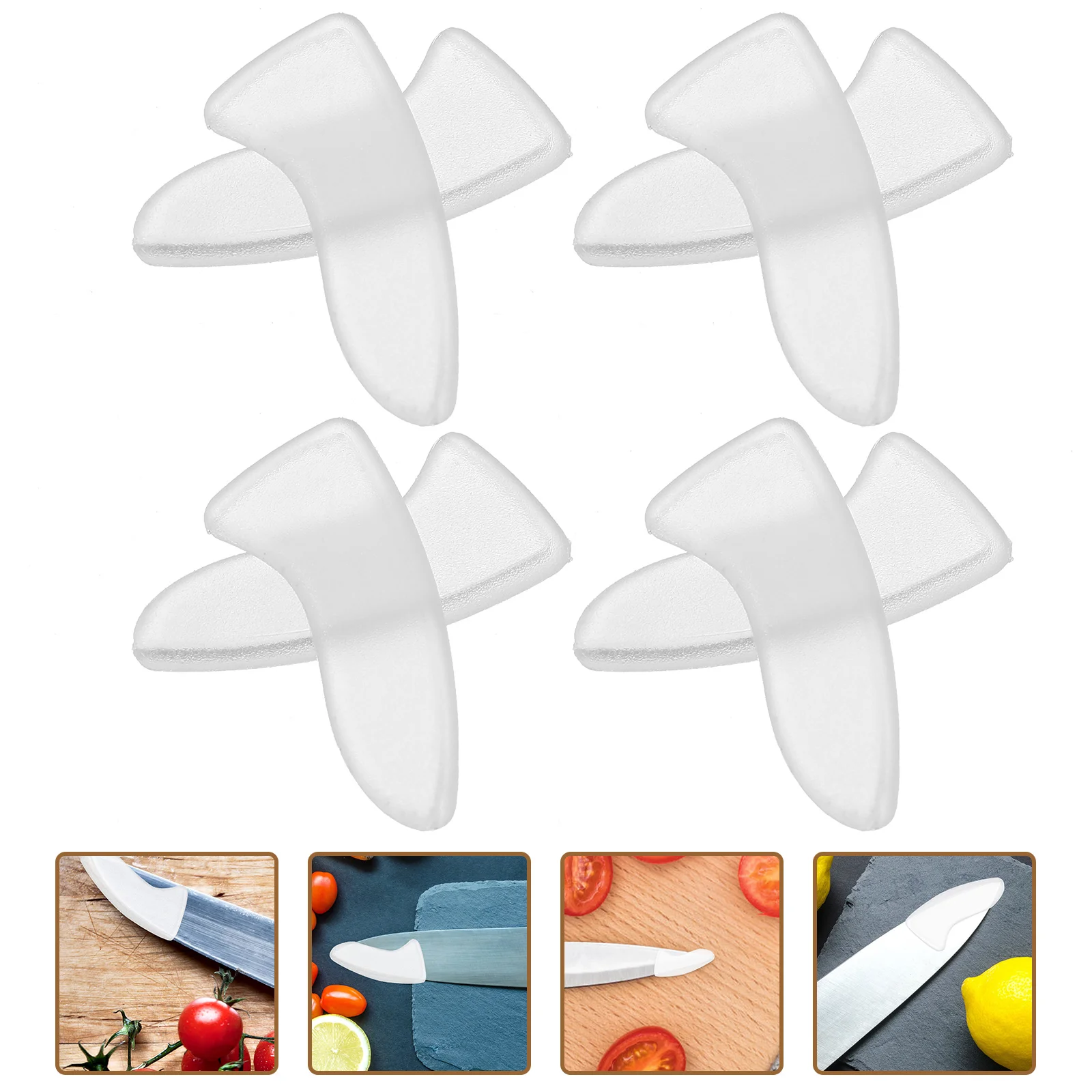 

250pcs Knife Tip Protectors Transparent Protective Sleeves Prevent Scratches Easy Storage Kitchen Accessories Blade