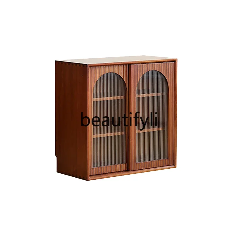 

xqqModular bookcase retro dining side cabinet free combination display cabinet living room storage