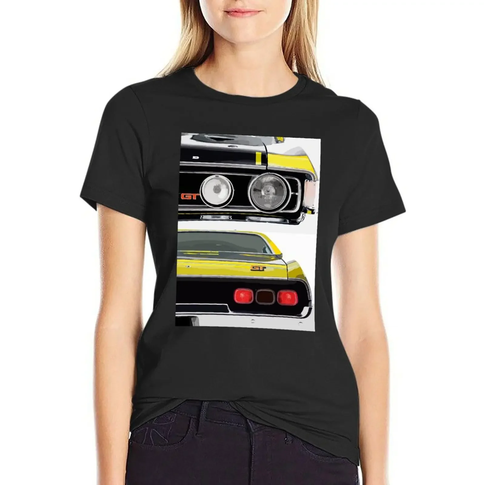 

XA front and back T-Shirt summer tops hippie clothes summer clothes summer top new edition t shirts for Women