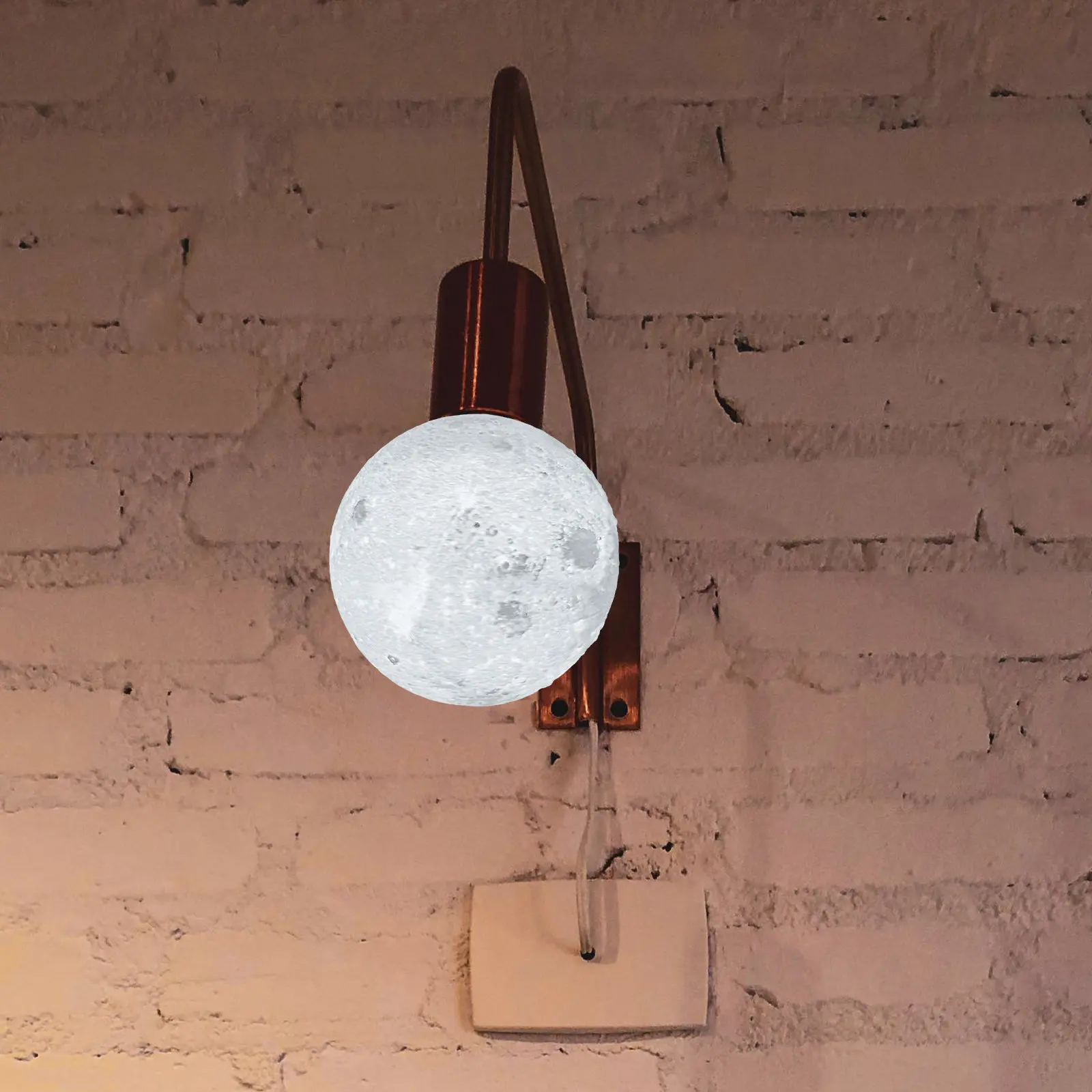 

Modern 3D Printing Moon Lamp Lampshade Plastic Light Shade for Ceiling Wall Hanging Lamps Diameter 100Mm G9 Soft Glow Simple