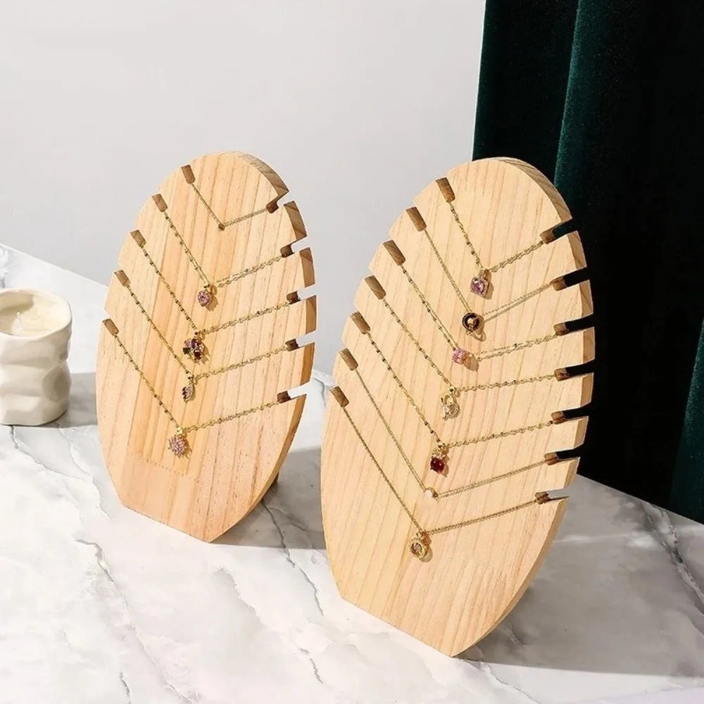 

Quality Wood Flame Shape Jewelry Display Stand Solid Wood Window Display Pendant Display Board Desktop Storage Holder Home