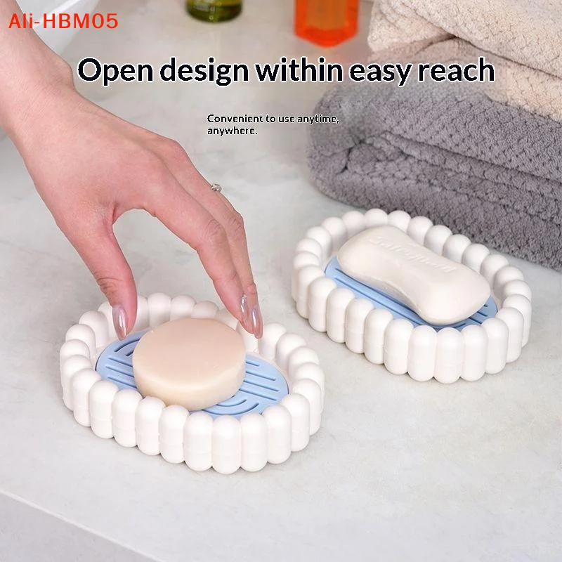 (HB05)Plastic Bathroom Shower Soap Box Travel Portable Small Soap Tray Dish Storage Holder Plate Home Soap Container view 4