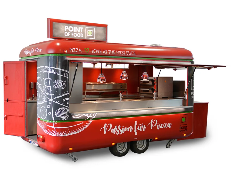 BBQ Concession Trailer Fully Equipped Mobile Coffee Bar Shop Fast Food Trailer Food Truck Manufacturer with Full Kitchen