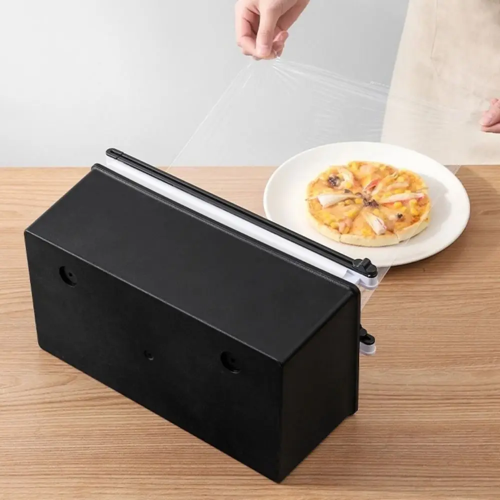 

Диспенсер-резак для пищевой пленки 2-в-1, многоразовый, безопасный, для хранения и организации пластиковой упаковки