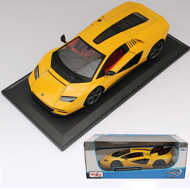 Maisto 1:18สีแดง Lamborghini Countach LPI 800-4อัลลอยด์โมเดลรถยนต์จำลองคอลเลกชันของขวัญของเล่นเด็กของขวัญวันเกิด