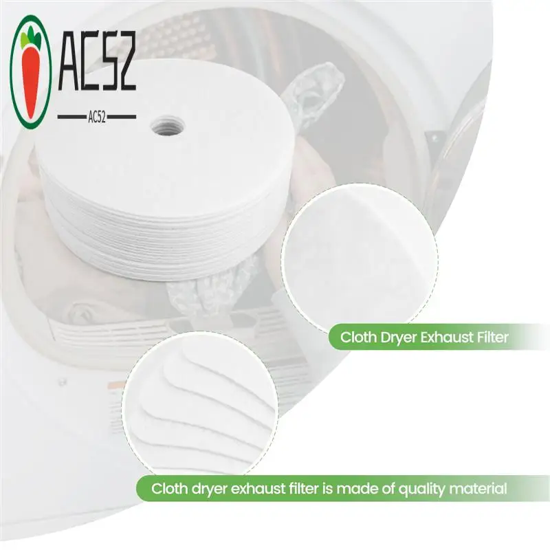 AC52-30 Pieces Clothes Dryer Exhaust Filter,Universal Portable Dryer Lint Filter Replacement For Panda/Magic Chef/Sonya/Avant