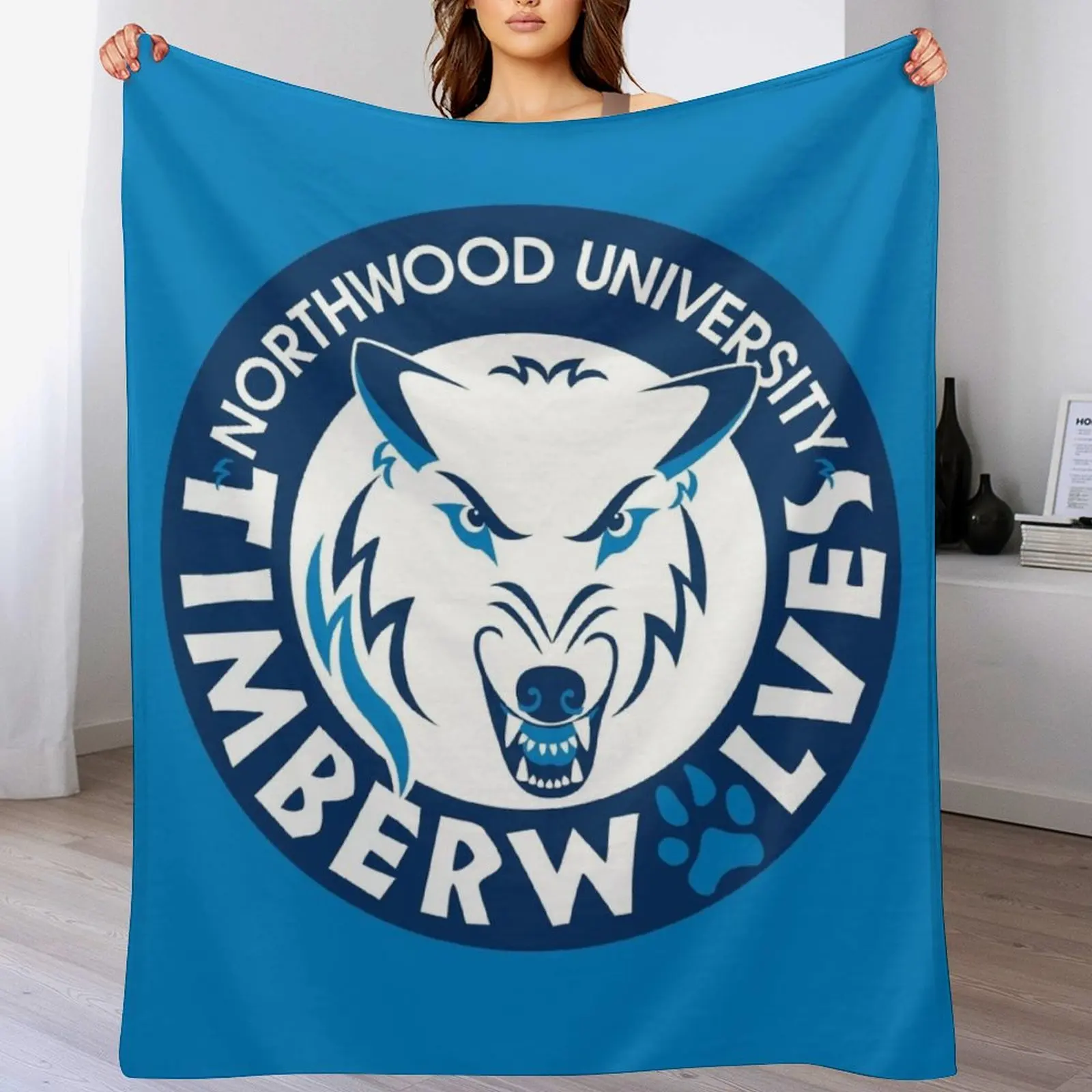 

Northwood Timberwolves Throw Blanket Lightweight Warm Blanket for Travel Camping