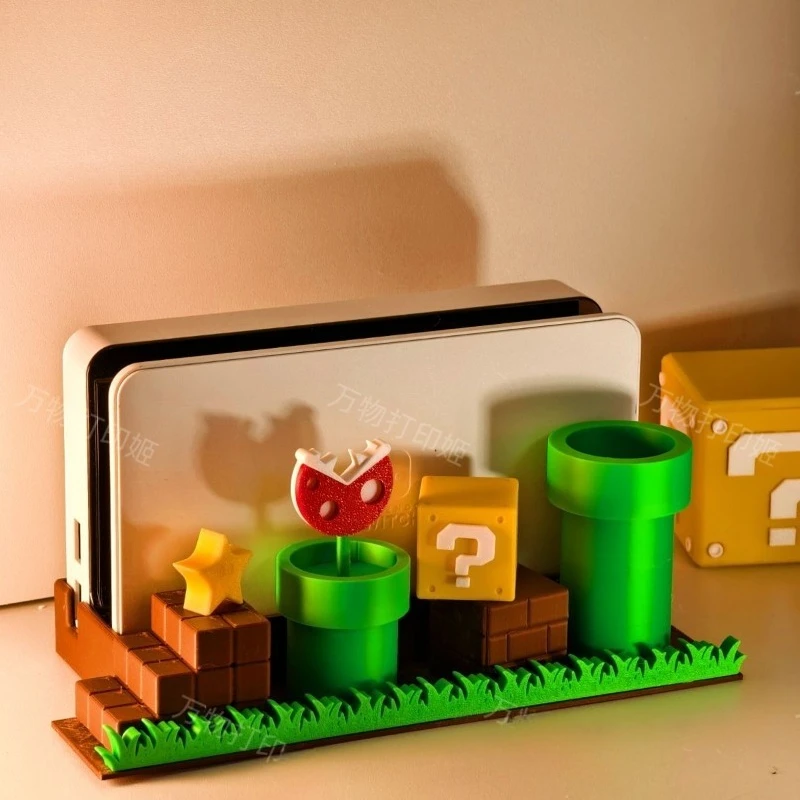 

Super Mario Bros Switch 2 Console Stand Base Anime Ns2 Controller Stand Cartoon Desktop Ornaments Decorate Kids Birthday Gift