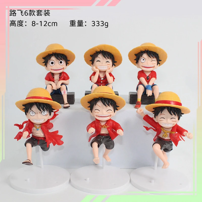 Statuetta Artigianale One Piece Versione Q, Luffy Sorridente Re della Navigazione, Blind Box, Ciondolo Fatto a Mano Luffy Zoro, Ornamenti Trendy