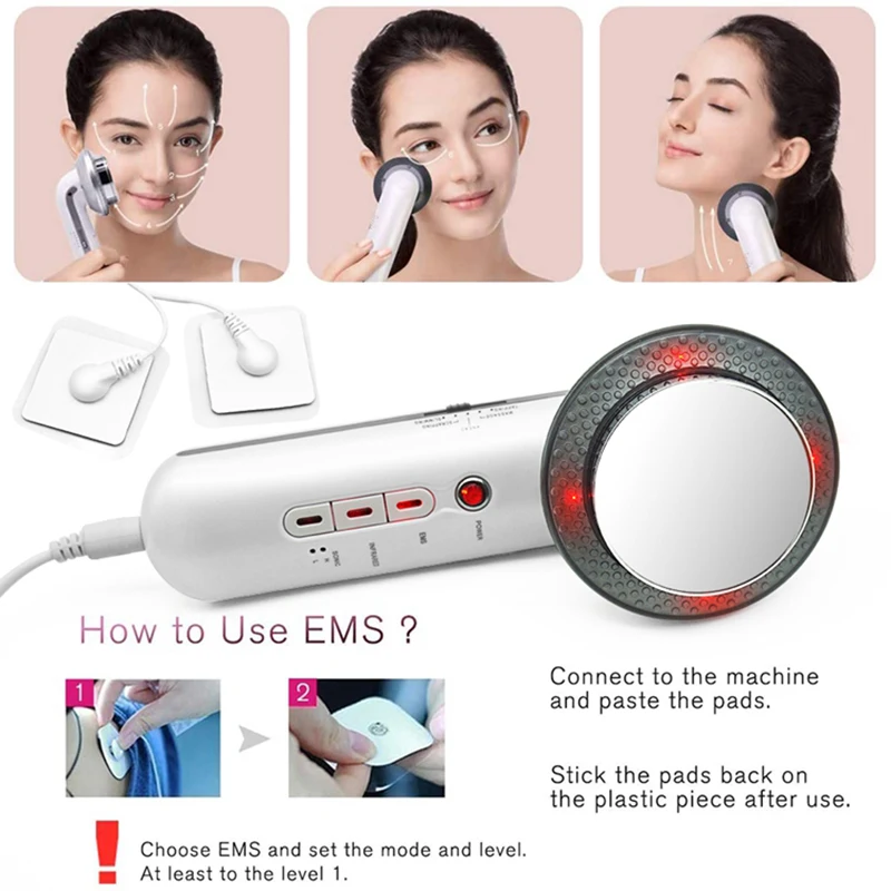 

3 in 1 Ultrasonic Electric EMS Ion Infrared Massager Portable Eliminate Fat Removal Machine Massage Machine