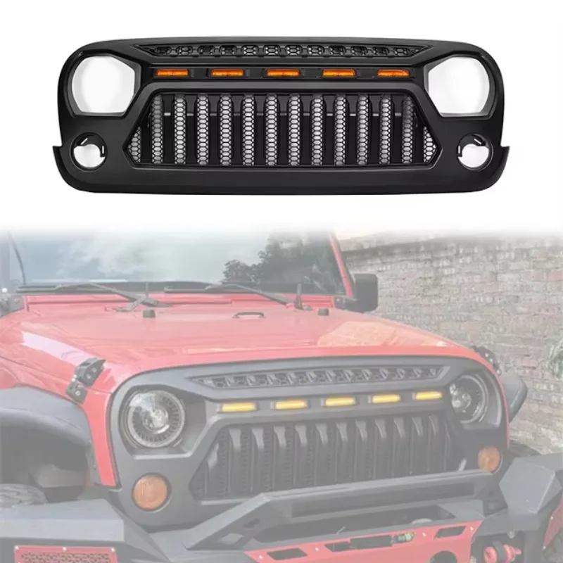 

Front Bumper Car ABS Grill 4x4 Accessories Grille For 2007-2017 Wrangler JK Sahara Rubicon