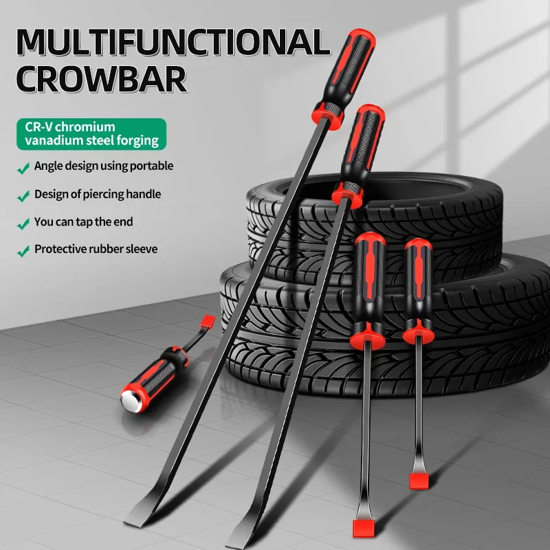 Wielofunkcyjny długi łom 8 12 18 24 cali Opona Heavy Duty Crowbar Strike Cap Ściągacz do gwoździ Naprawa samochodów Narzędzia ręczne do demontażu CV-R