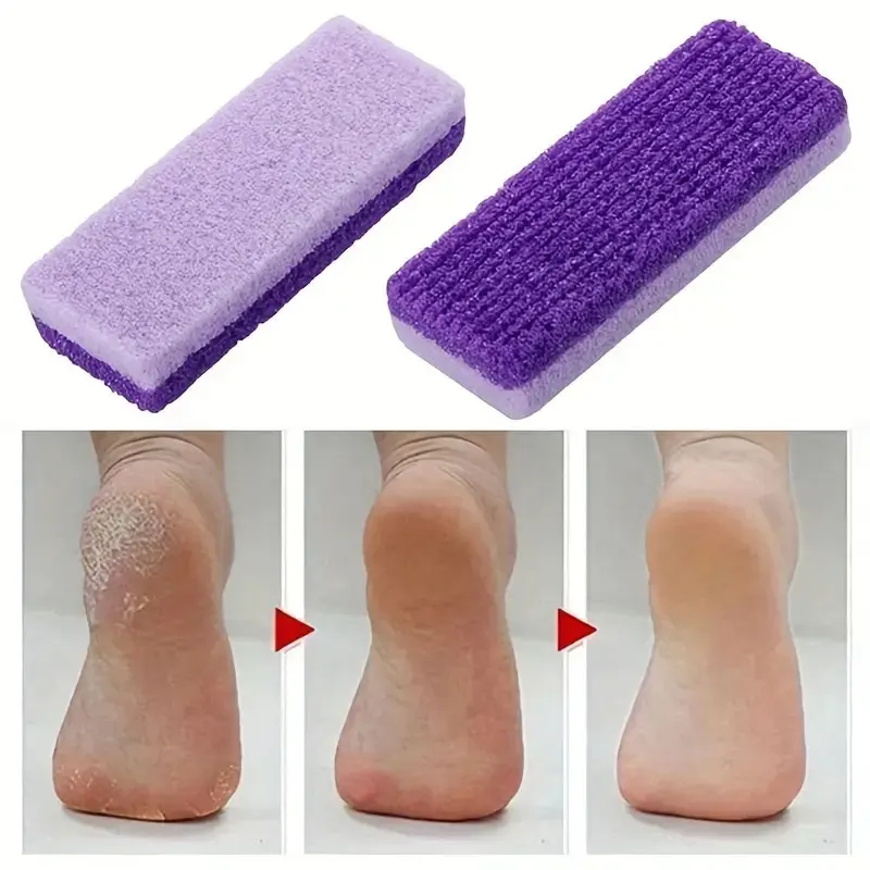 2pcs Foot Care Pumice Stone for Feet Double Sided Foot Pumice Stone Dead Skin Scrubber for Feet Hands and Body Dead Skin Remover