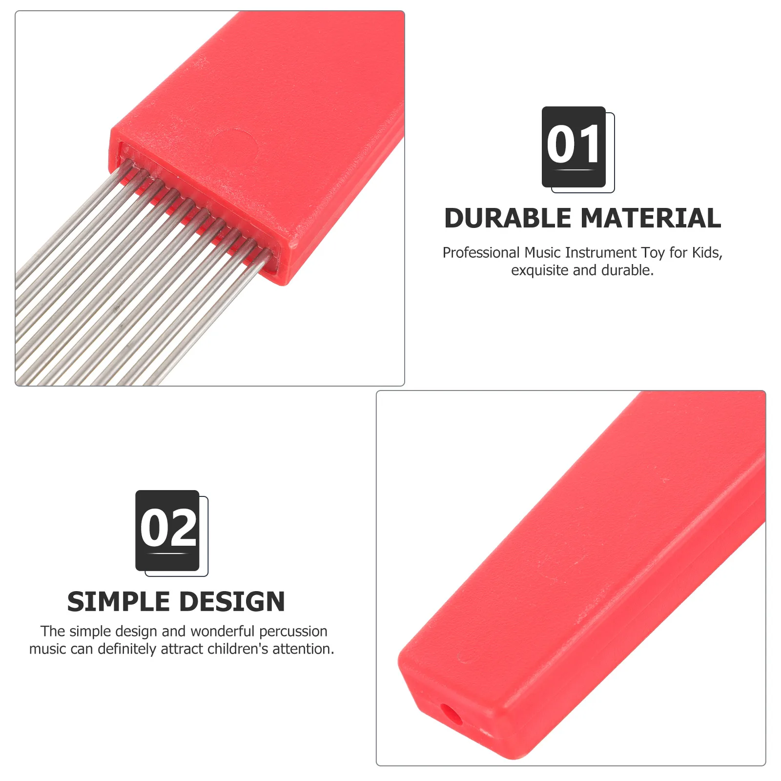 

Musical Teaching Aid Brush Toy for Kids Guiro Scraper Instrument Parts Supplies Toddler