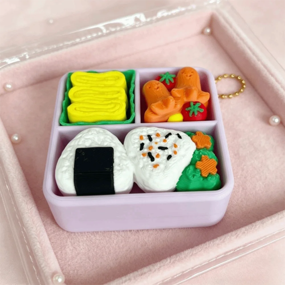 Finger Button Clicker Keychain Sushi Clicker Sound Keycap Keychain Cartoon Design Pendant Sushi Keyboard Keychain Party Gift