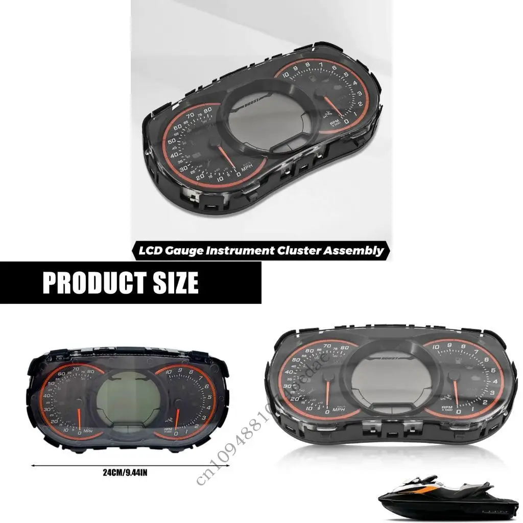 Replacement LCD Gauges Instrument Cluster 278002716 Speedometer Display for 2012-2013 Sea Doo RXP X 260 Watercraft 