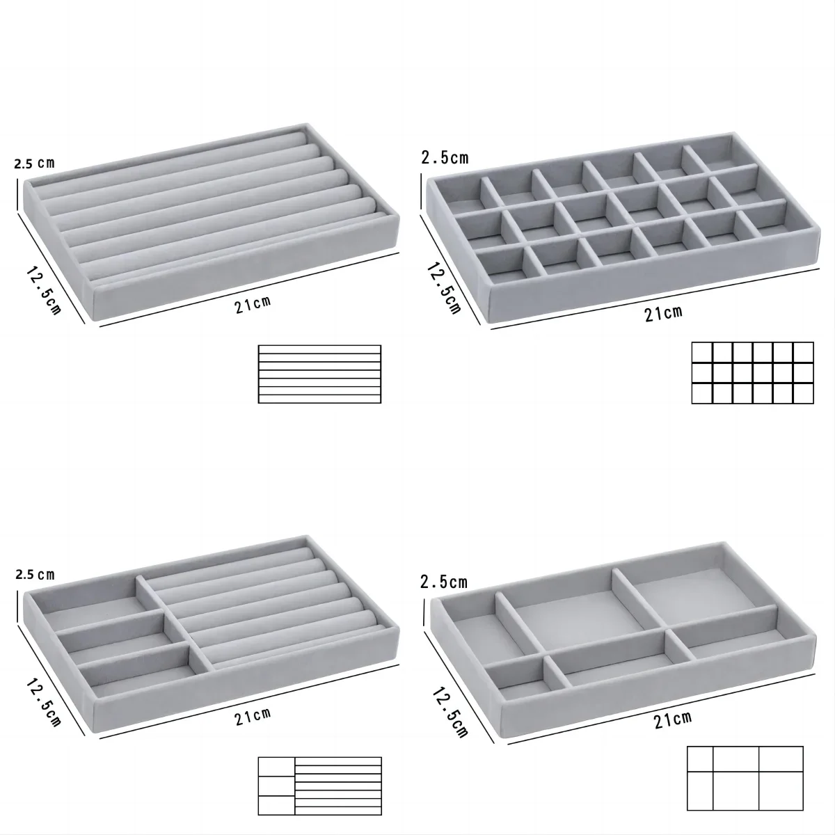 عرض المجوهرات المخملية، حامل مجوهرات رائع قابل للتكديس، أقراط دائرية محمولة، صندوق منظم