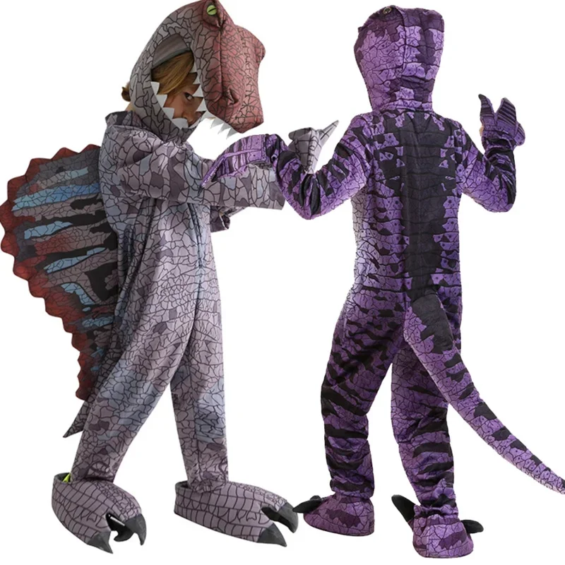 Spinosaurus Childs Costume Jurassic World Dinosaur Cosplay for Children Halloween Role Play Party Carnival Outfits