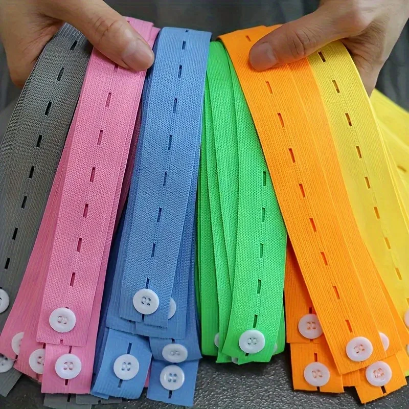100Pcs Mixed Color Clothes Storage Straps Snap Button Travel Organizer Bands Reusable Clothing Bundling Belts for Luggage Suit