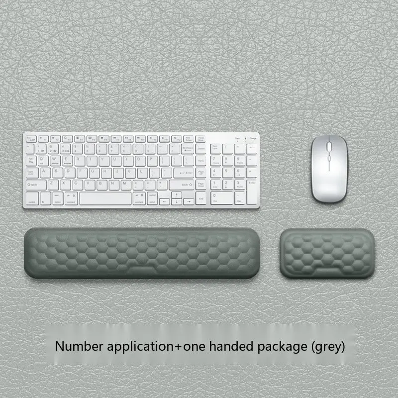 Memory-Schaum Handgelenkauflage Tastaturpad-Set 4-Blättriges Kleeblatt-Design 6 Farben Büro Gaming Schreibtischunterlage – Detail 6