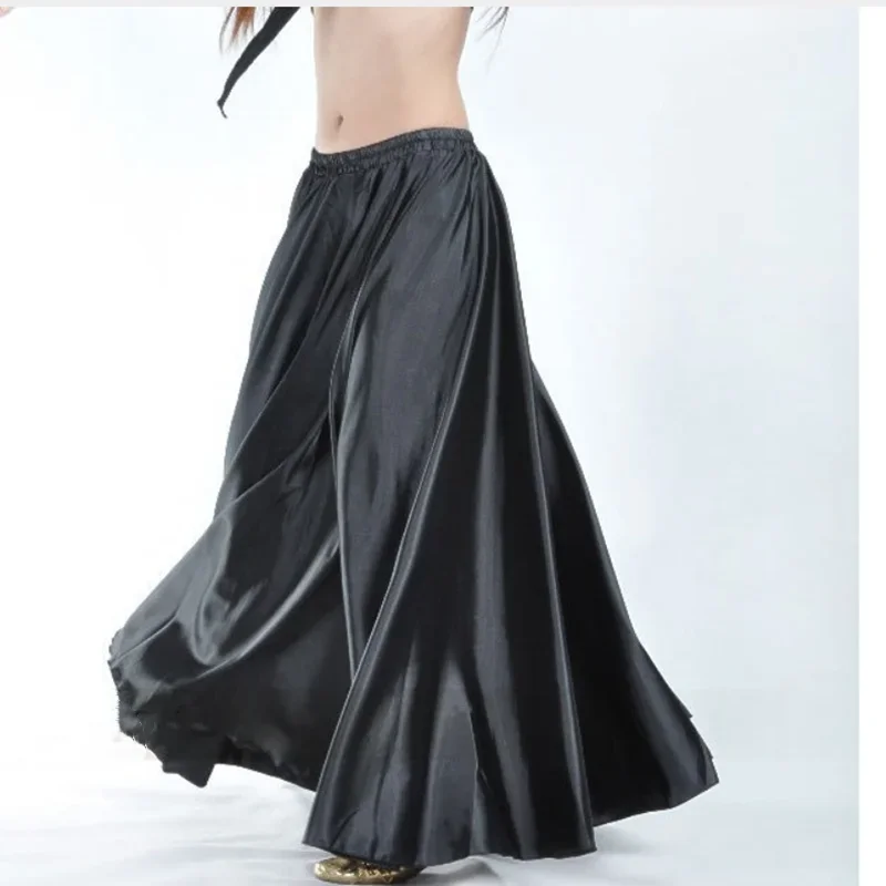 أزياء نسائية للرقص الشرقي بدائرة كاملة ، تنورة طويلة من الساتان ، فساتين قاعة رقص قبلية ، تنورة فلامنكو ، أزياء للبالغين