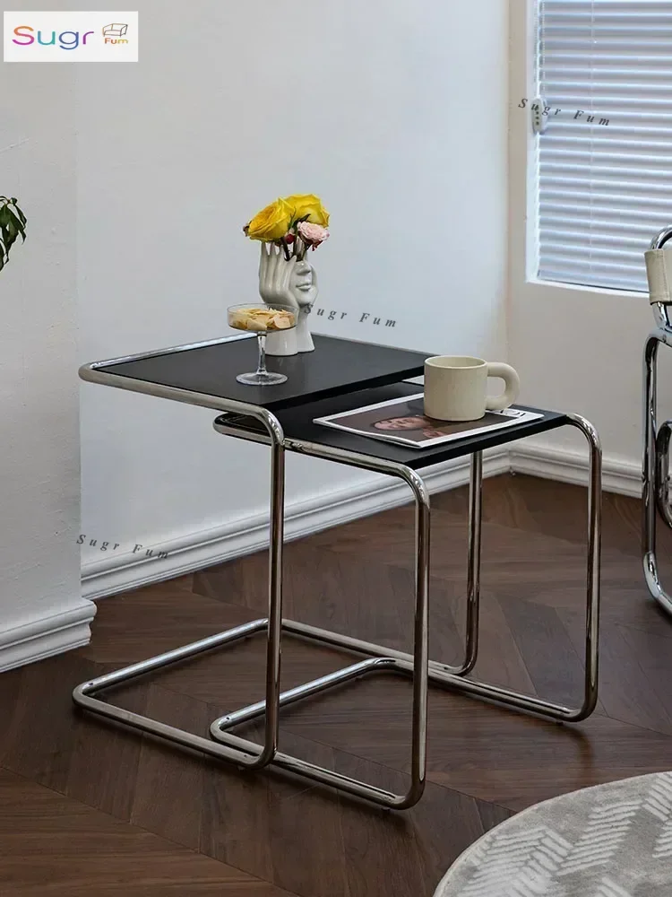 

Creative Coffee Table Metal Combination Iron Small Square Table Household Home Storage Rack Living Room Sofa Side Storage Tables