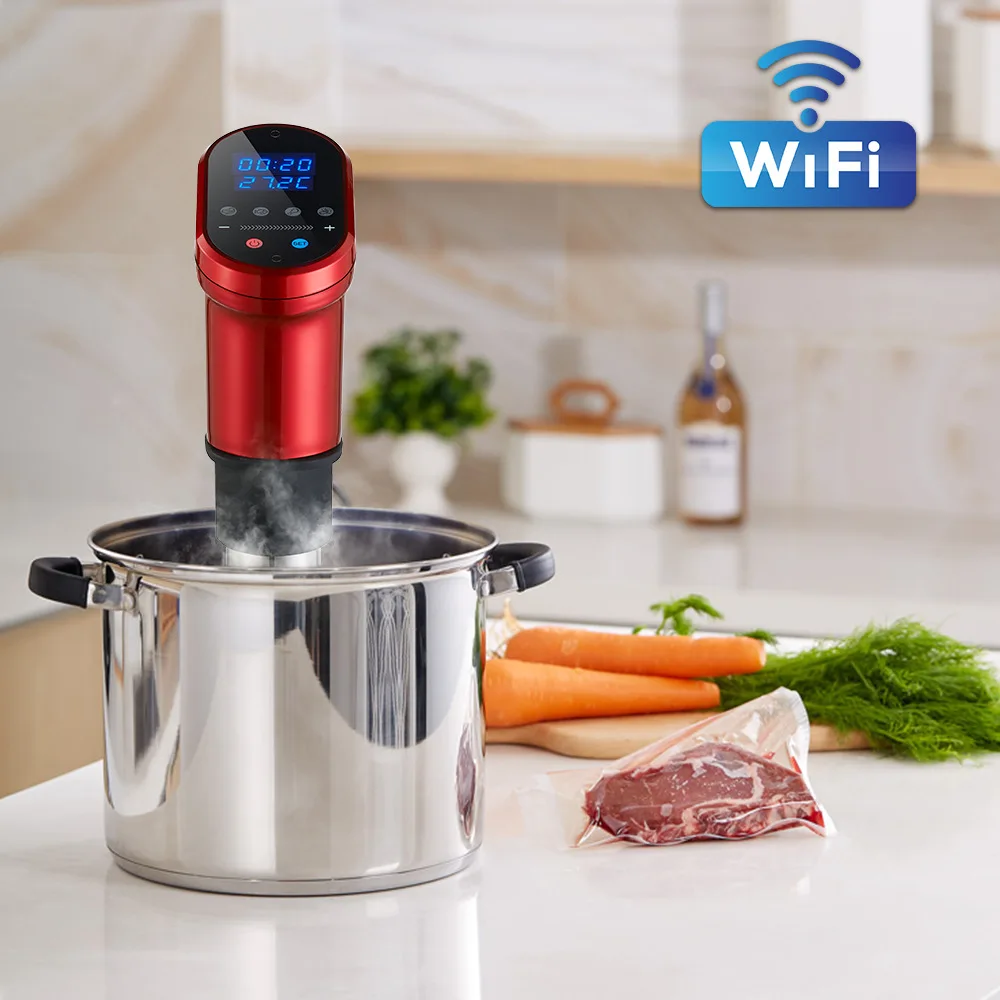 Wifi Intelligent App Control IPX7 Waterproof Low Temperature Vacuum Slow Cooking Machine Soos Vide Cooking Stick