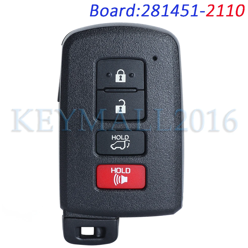 KEYECU 281451-2110 Smart Keyless Remote Key Fob for Toyota Highlander 2014 2015 2016 2017 2018 2019 Kluger Sequoia 2020 HYQ14FBA