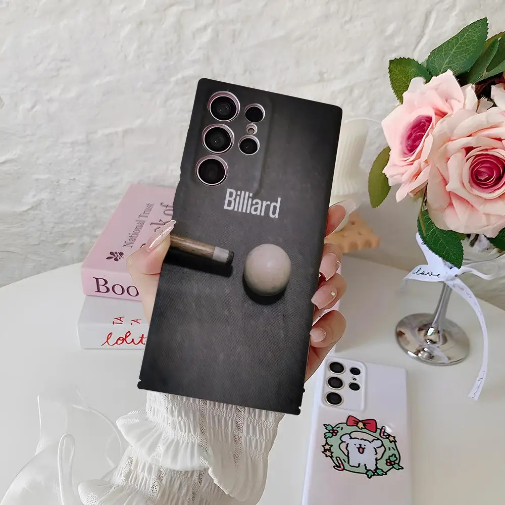 Billiards Ball Phone Case For Samsung S25 Ultra S24 Fe S23 S22 S21 Plus A56 A36 26 A16 Glossy Cover