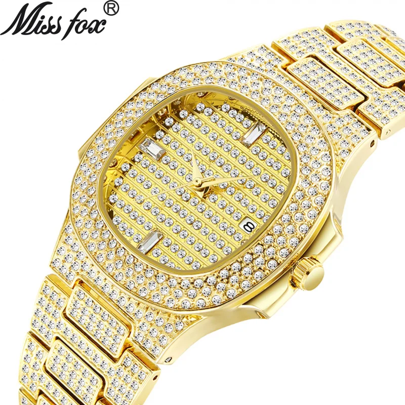 Official brand free shippingEuropean and American Hot High-End Fashion Calendar Diamond-Encrusted Starry Waterproof QuartzMen's