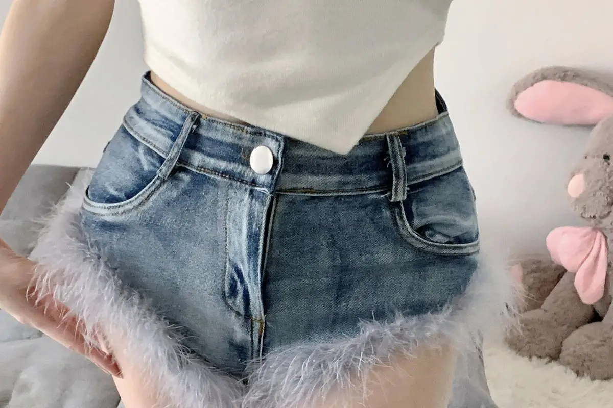 New European And American Cross-Border High-Waisted Hot Girl Looks Slim And Plus Size Stretch Summer Jeans Denim Short