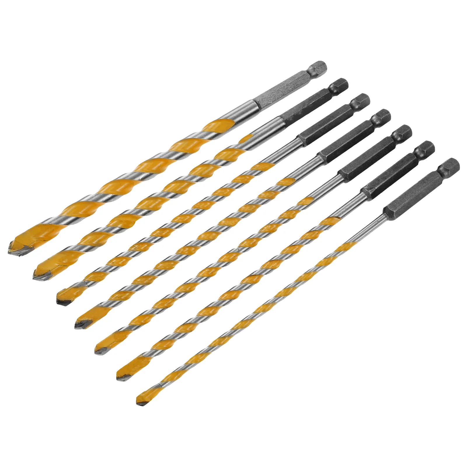 

7Pcs Concrete Drill Bit Set Multi-Purpose Masonry Drill Bits Set Carbide Hex Shank Drill Bit Set Rustproof Wear Resistant